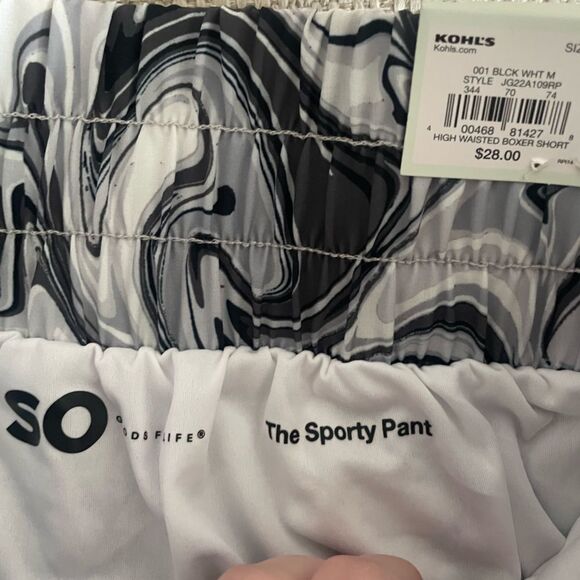 NWT SO Size Medium Shortie High Rise The Sporty Short Swirl of grays and white - Picture 4 of 7